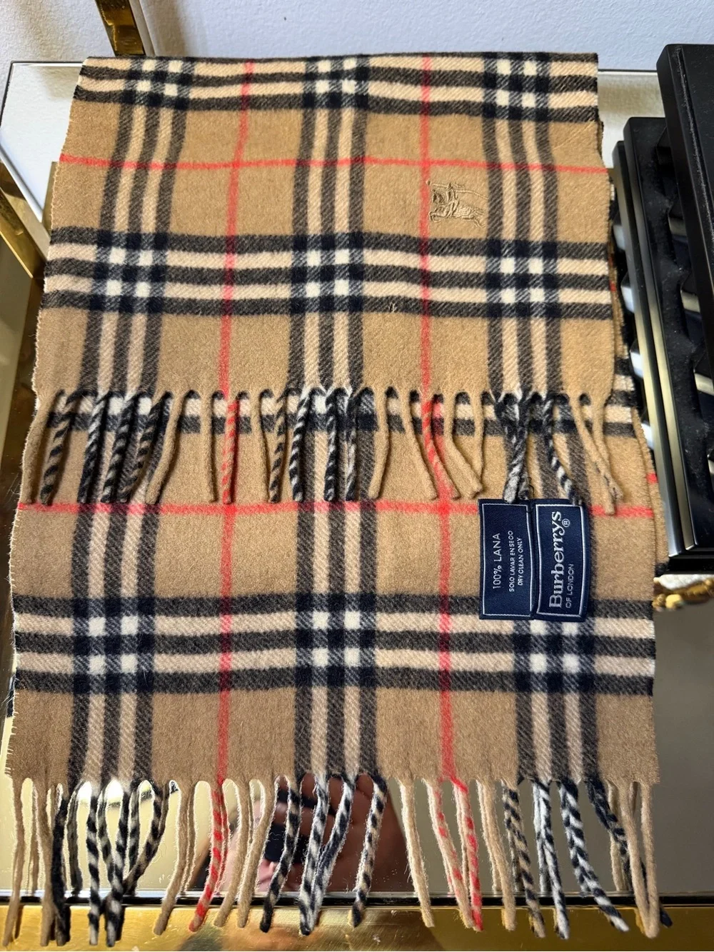 Burberry Beige Nova Check Classic Scarf Wool